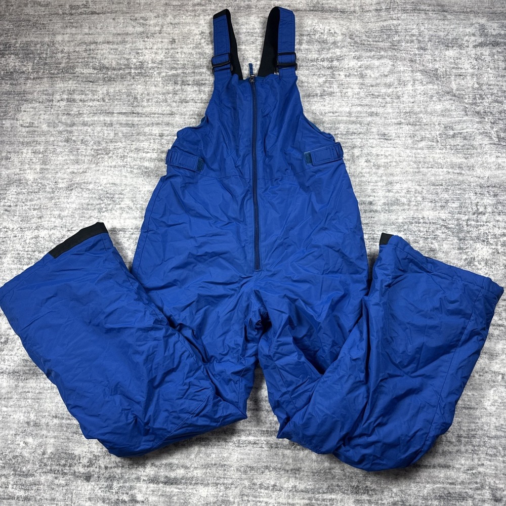 Columbia Blue Youth XL Ski Bibs Suspenders Dual Coating For Snow